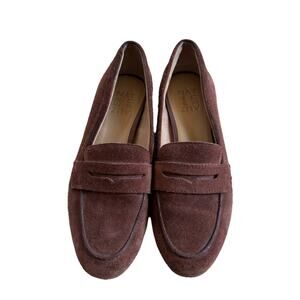 Naturalizer Women's Brown Suede Slip-On Loafers Flats Size 7 Genuine Leather